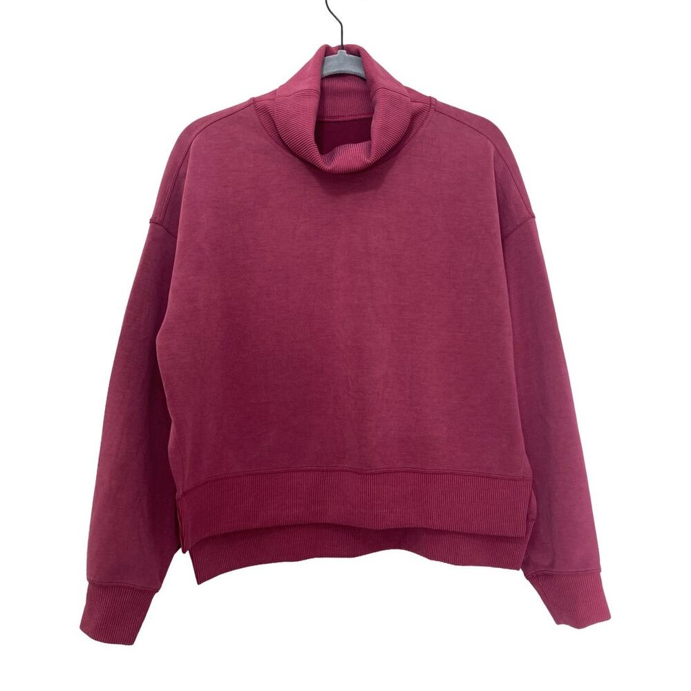 Lululemon Softstreme Activewear Sport Pomegranate Turtleneck Pullover Sweatshirt